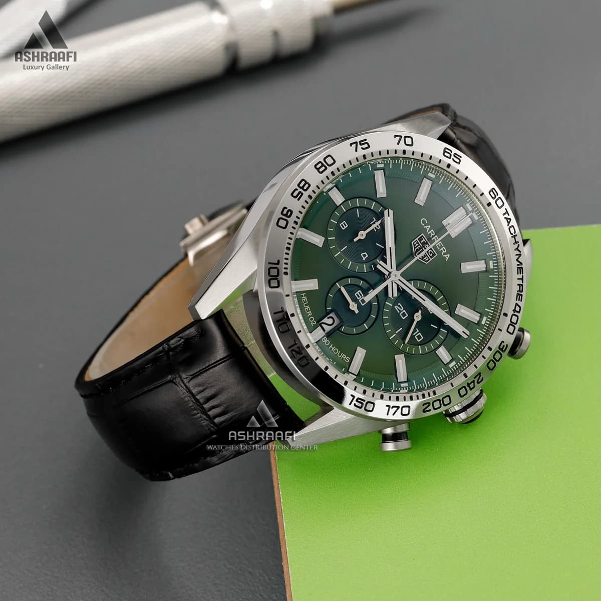 ساعت تگ هویر صفحه سبز TAG Heuer Carrera SKG18 — تصویر ۳