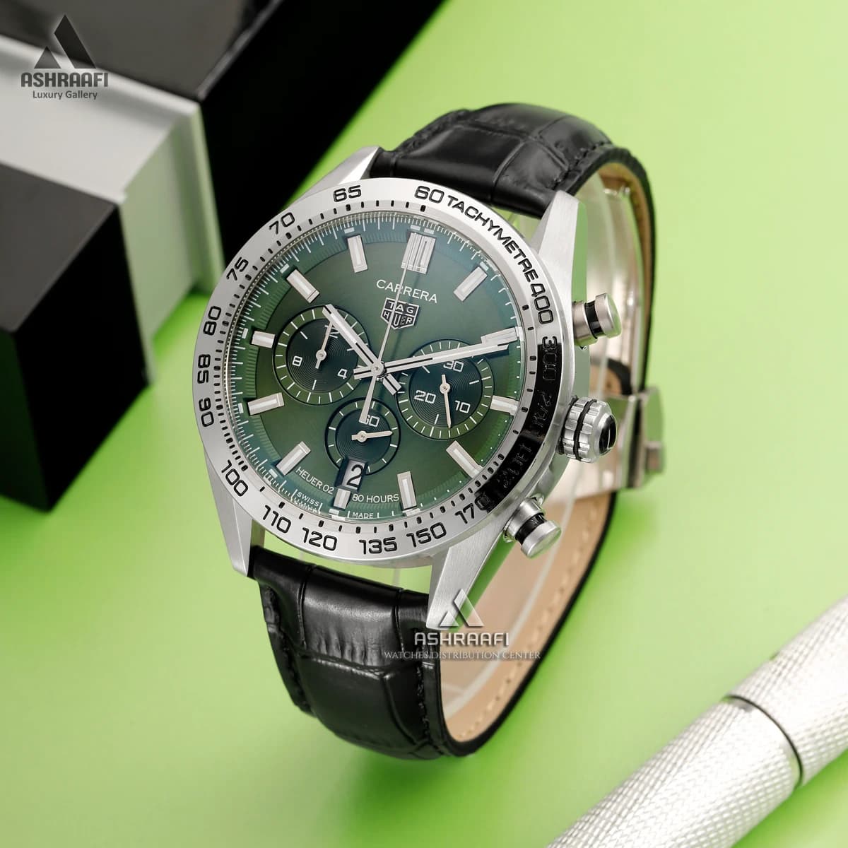 ساعت تگ هویر صفحه سبز TAG Heuer Carrera SKG18 — تصویر ۲