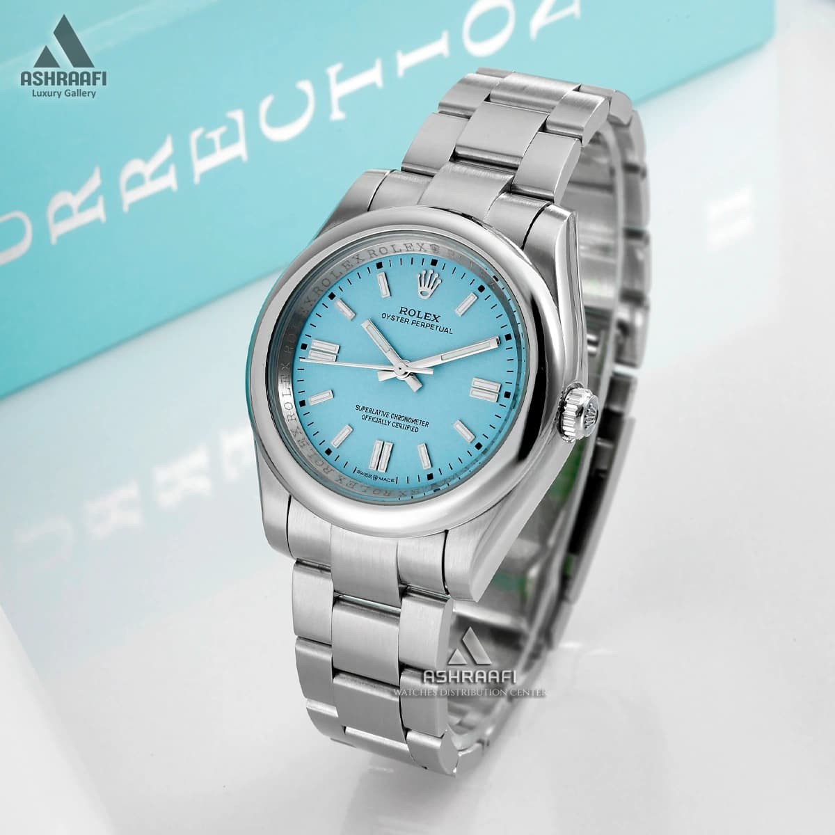 ساعت رولکس Rolex Perpetual light blue 02 — تصویر ۳