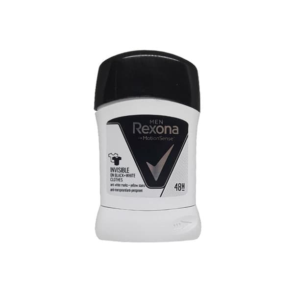 استیک مردانه رکسونا مدل Rexona invisible on black + white حجم 50 میل