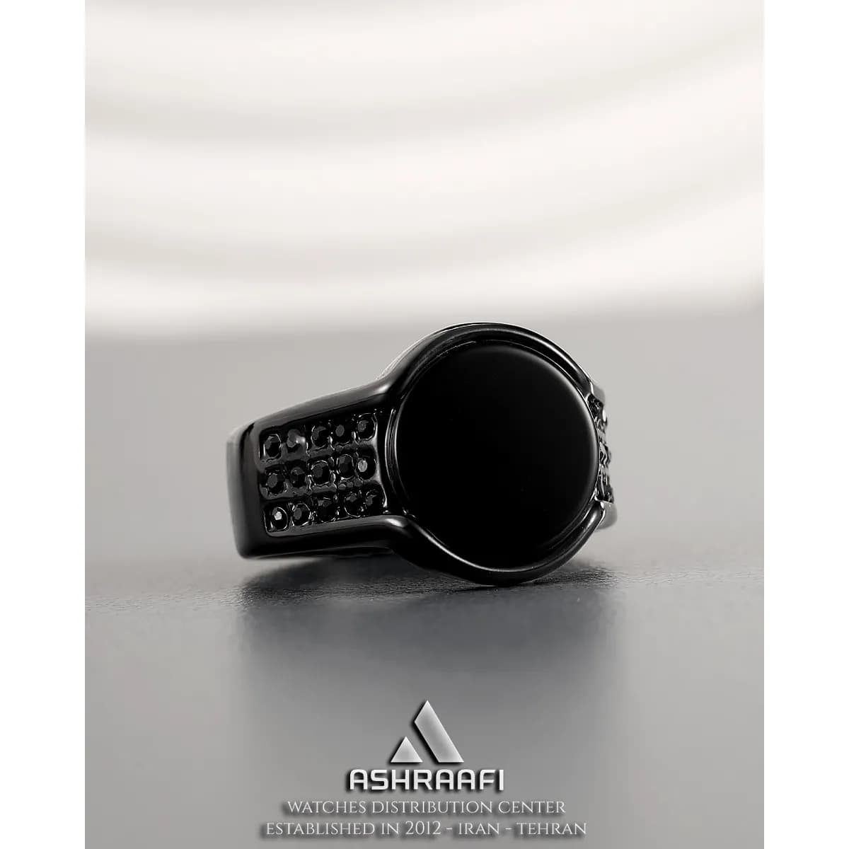 انگشتر مشکی مردانه Men Ring KD1