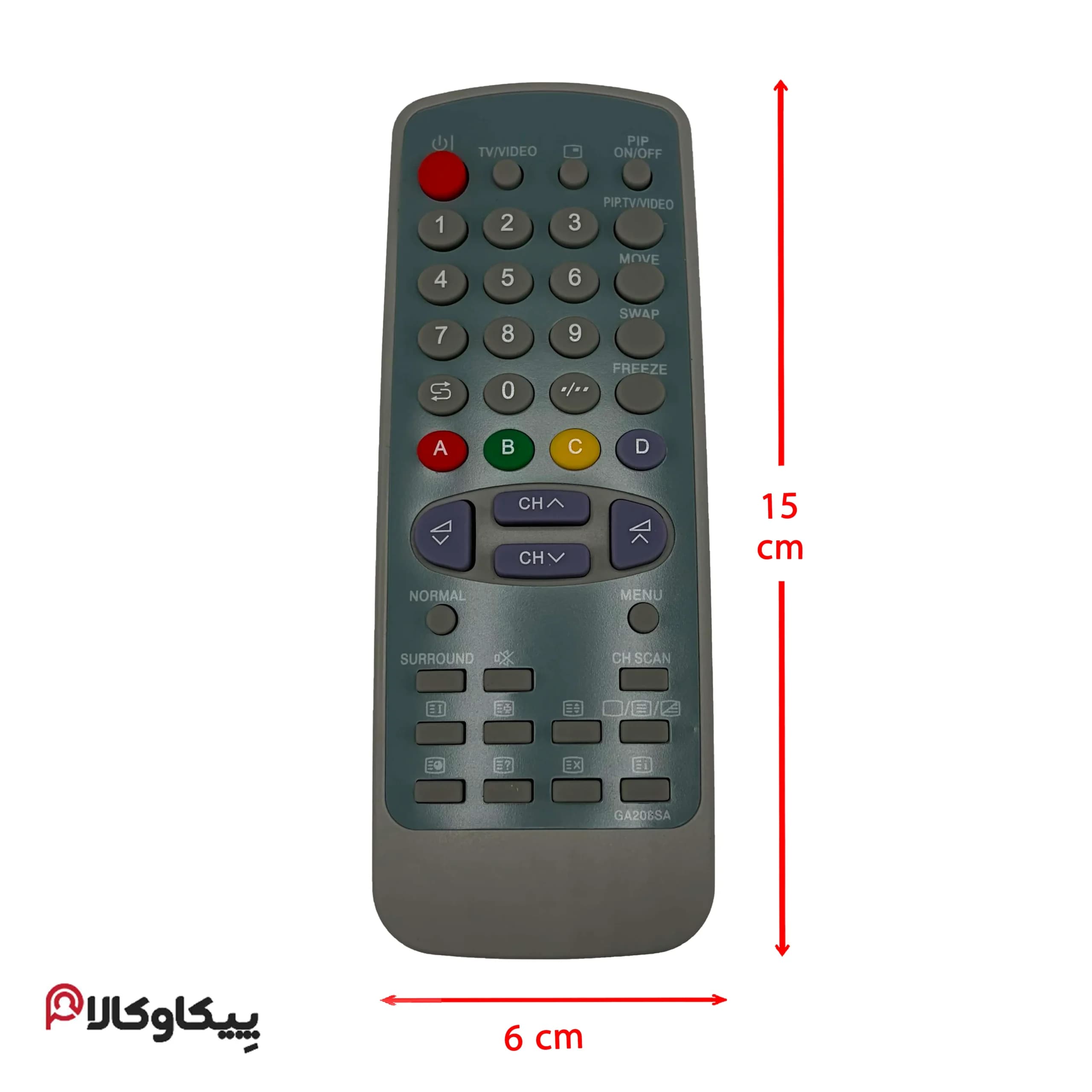 کنترل تلویزیون شارپ SHARP 208 — تصویر ۲