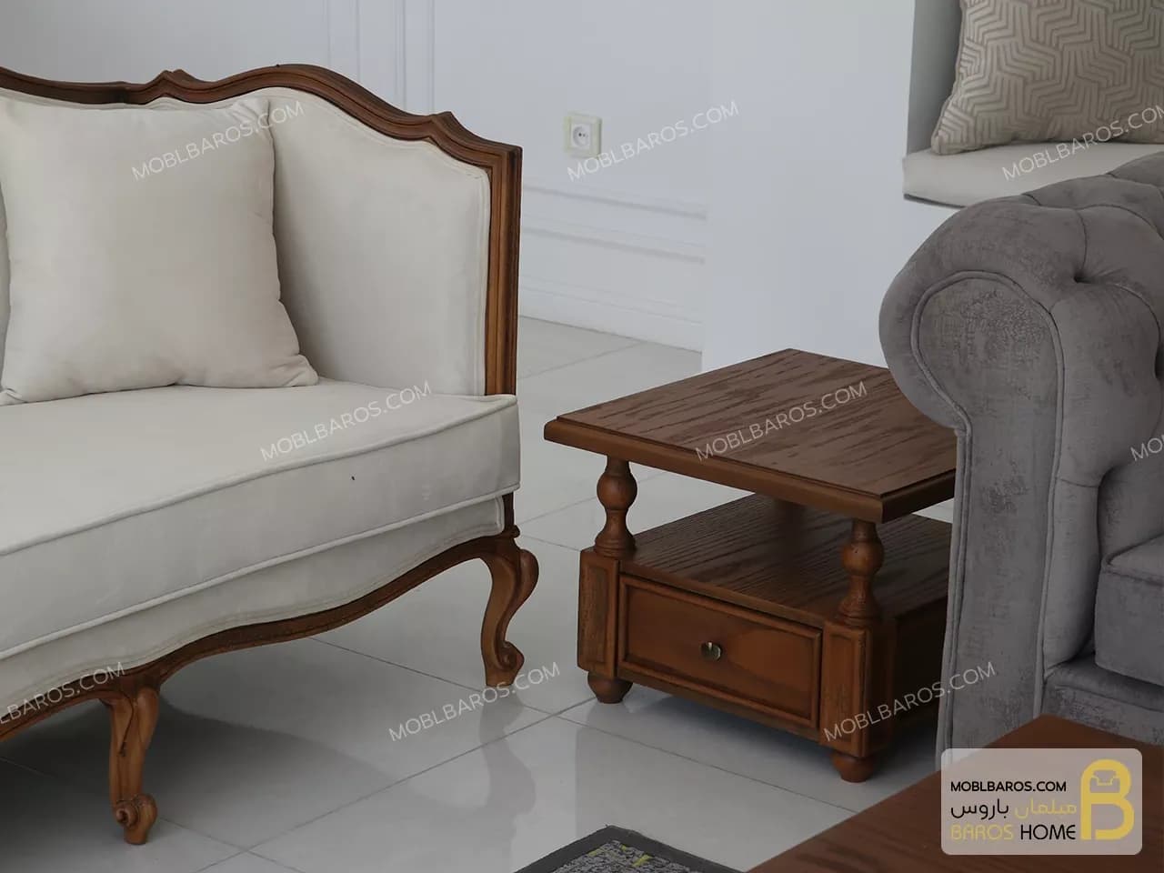 ست مبلمان ترکیبی گندم و چستر — تصویر ۳