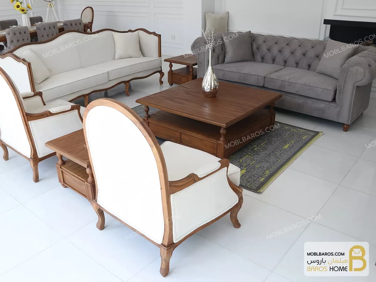 ست مبلمان ترکیبی گندم و چستر