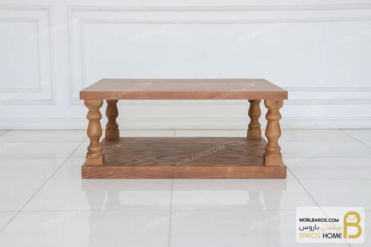 میز جلومبلی و عسلی پایه ستونی — تصویر ۳