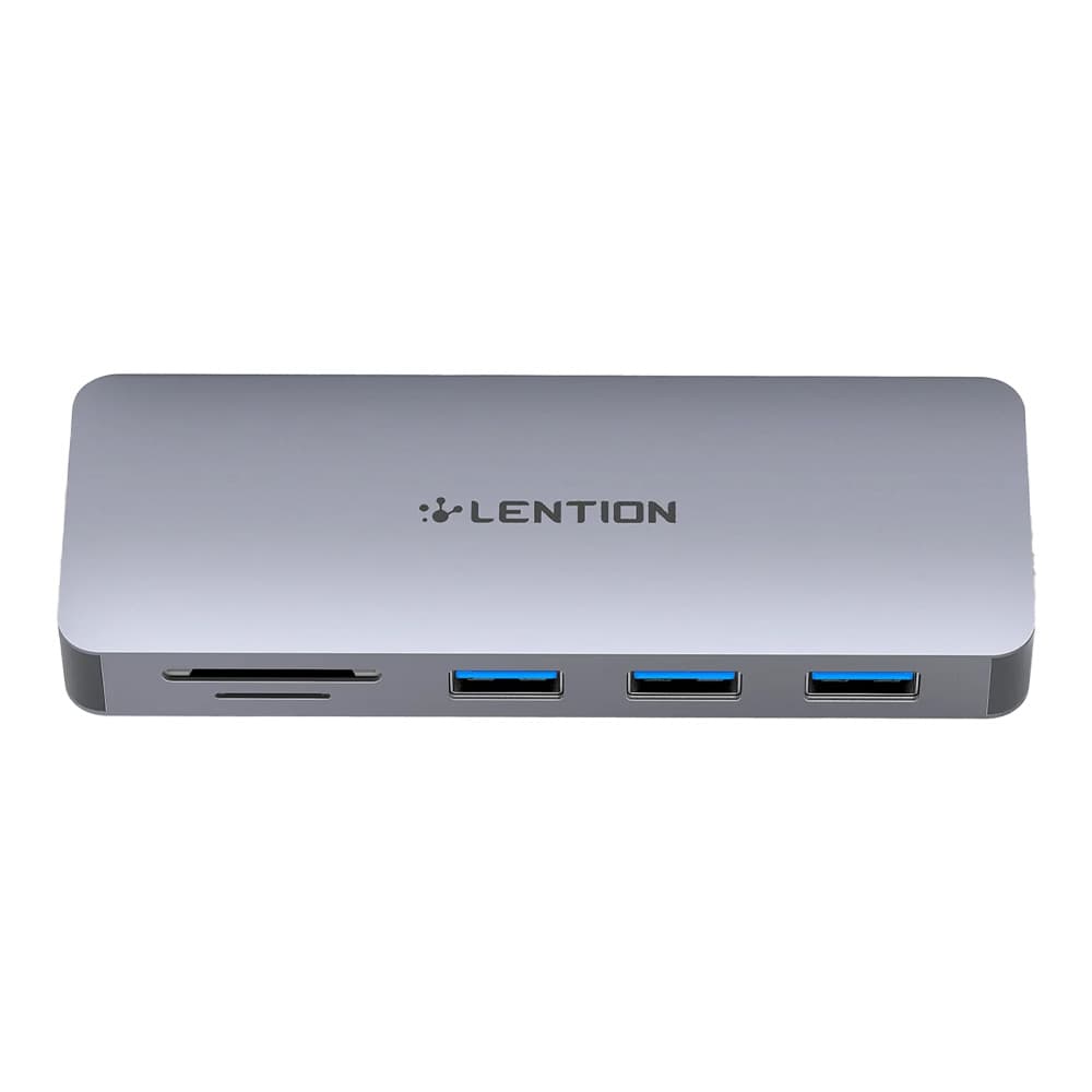 هاب 5 پورت USB-C لنشن LENTION H15 Gray — تصویر ۳