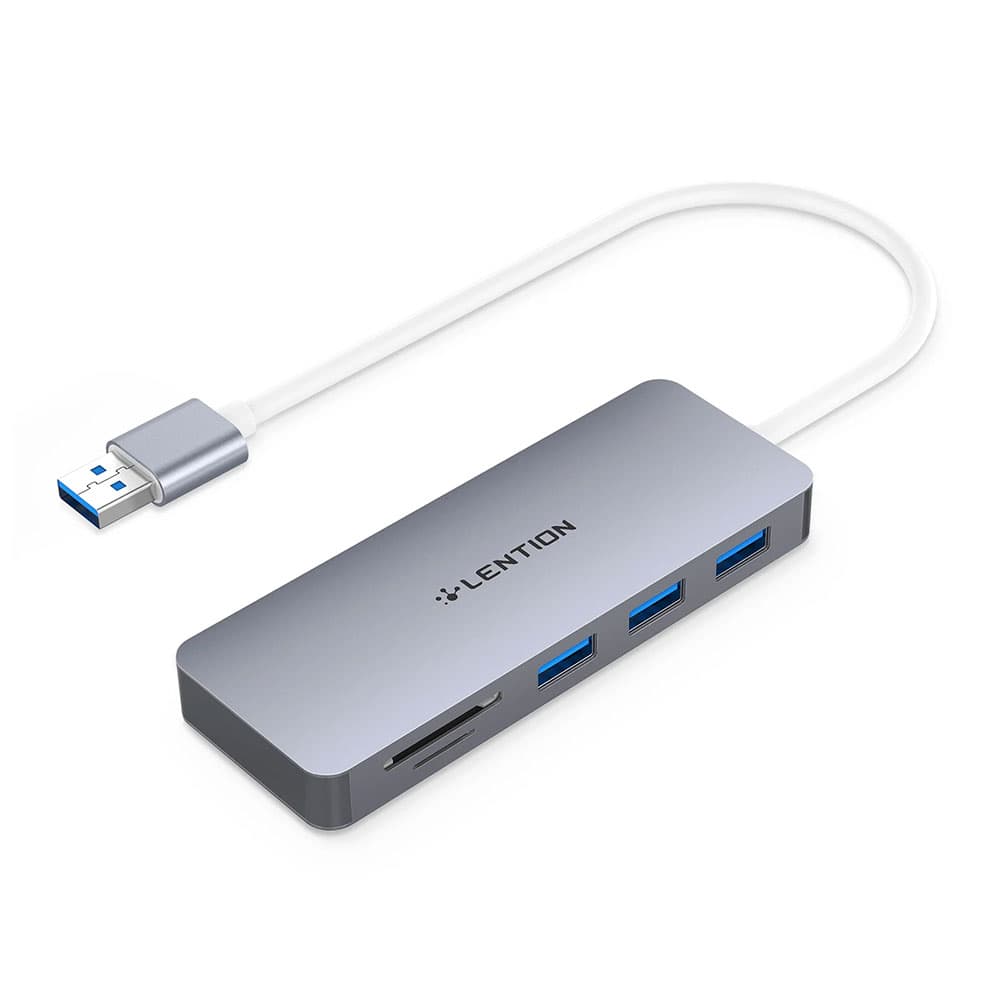 هاب 5 پورت USB-C لنشن LENTION H15 Gray