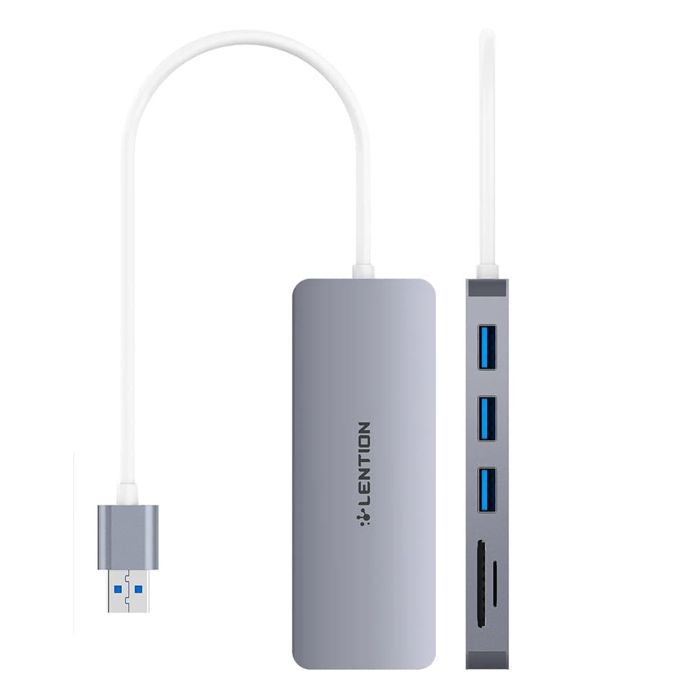 هاب 5 پورت USB-C لنشن LENTION H15 Gray — تصویر ۵