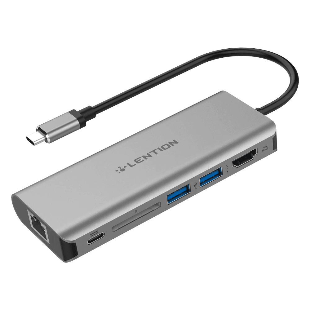 هاب 6 پورت USB-C لنشن LENTION CB-C68 Gray