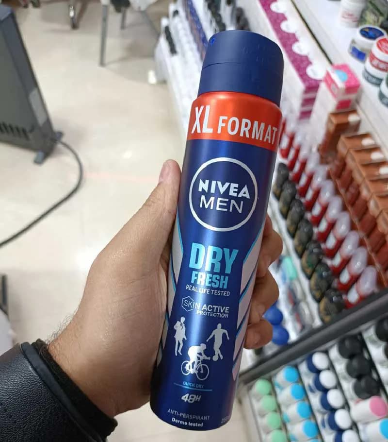 اسپری ضد تعریق مردانه نیوآ Nivea مدل Dry Fresh رایحه ماندگار حجم 250 میل — تصویر ۳