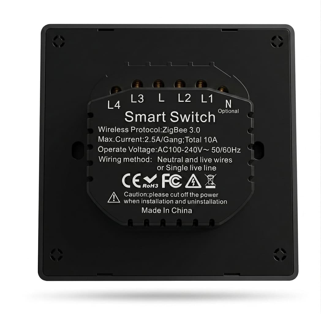 کلید هوشمند سه پل Zigbee Tuya 10A — تصویر ۳