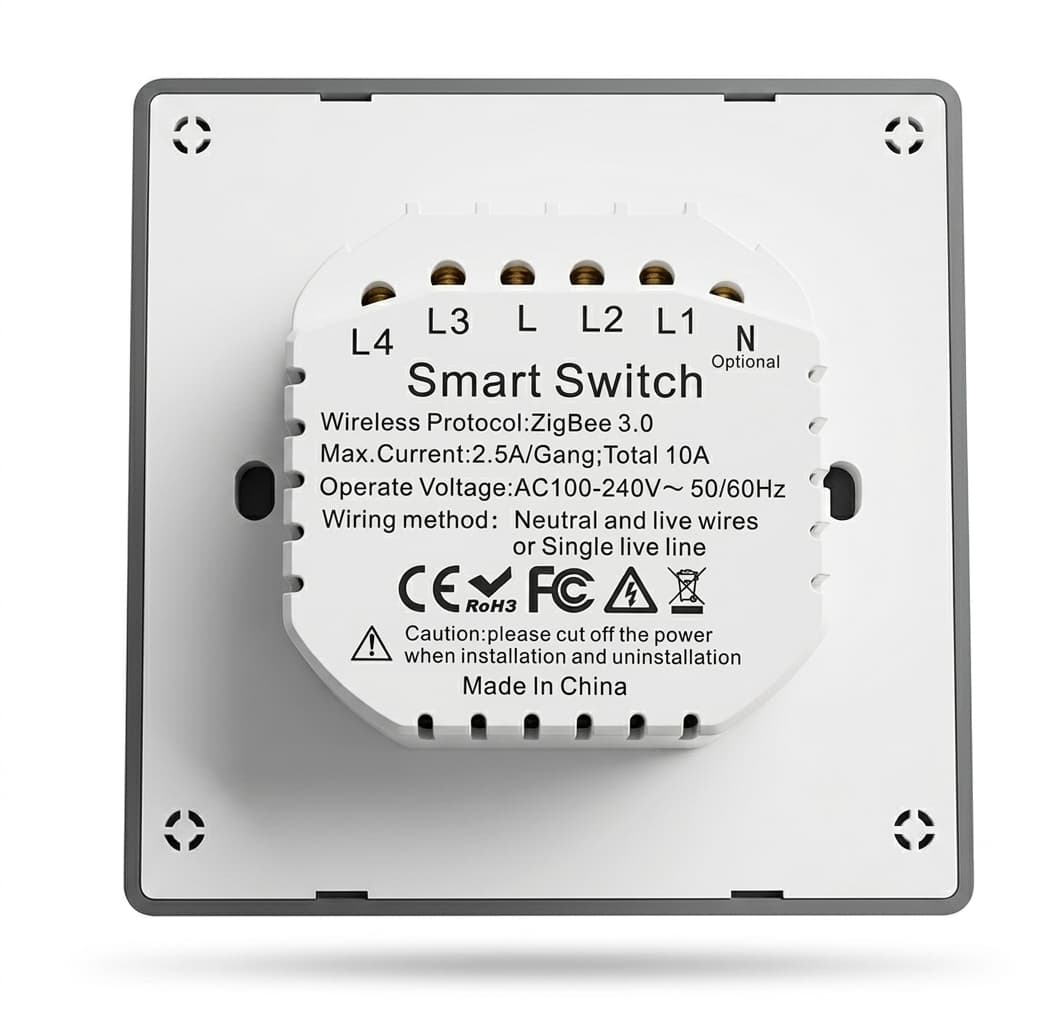 کلید هوشمند تک پل Zigbee Tuya 10A — تصویر ۲