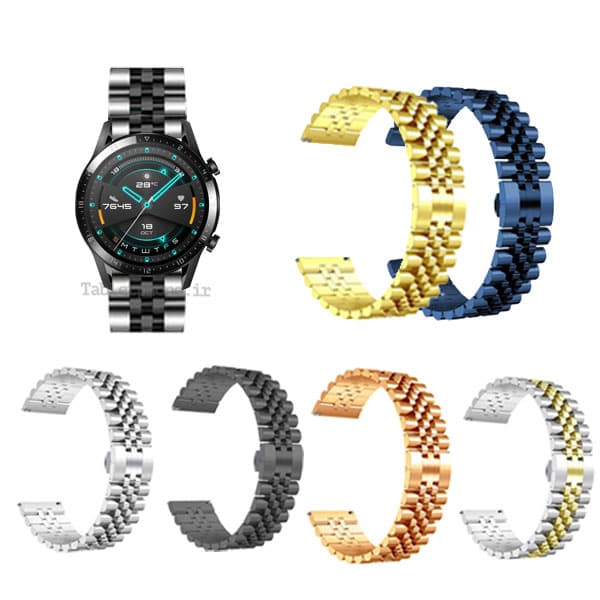 بند ساعت هواوی واچ Watch GT 2 46mm استیل 5Rows