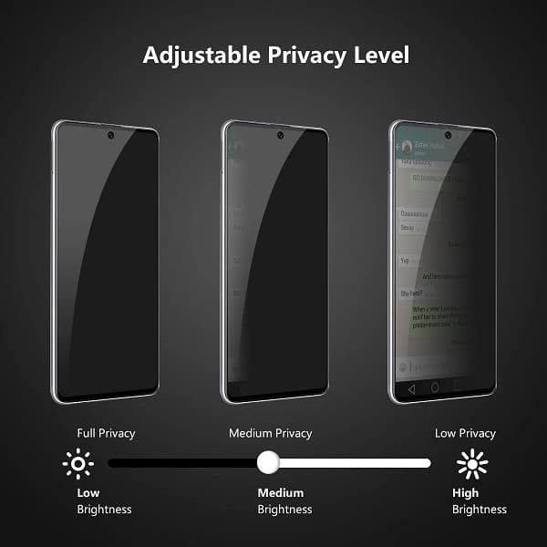 Privacy Full Glass Screen Protector For Xiaomi Poco X3 Pro — تصویر ۲