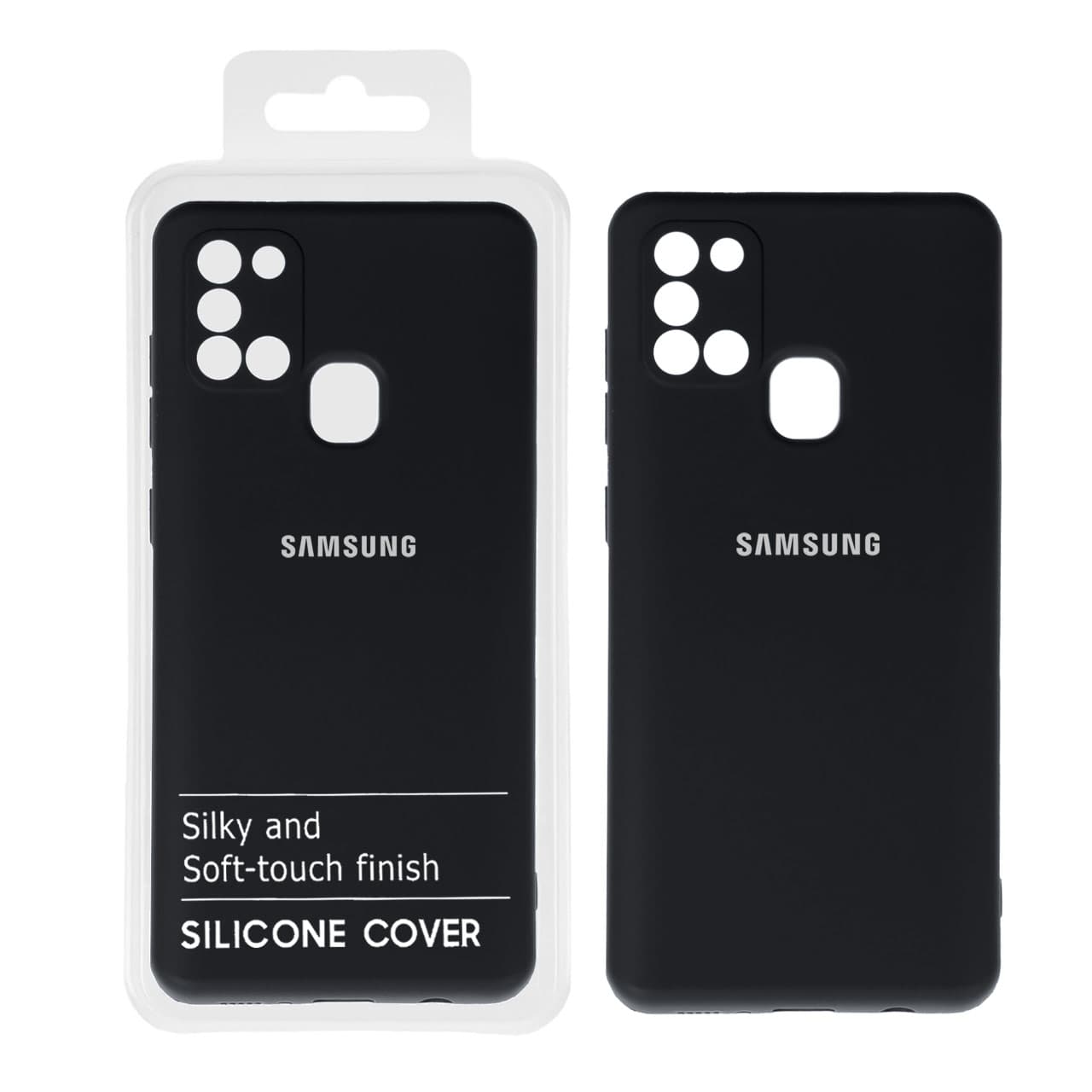 قاب نیو سیلیکون محافظ لنزدار RFF مدل Samsung A21S – مشکی کد 1 (پک دار)