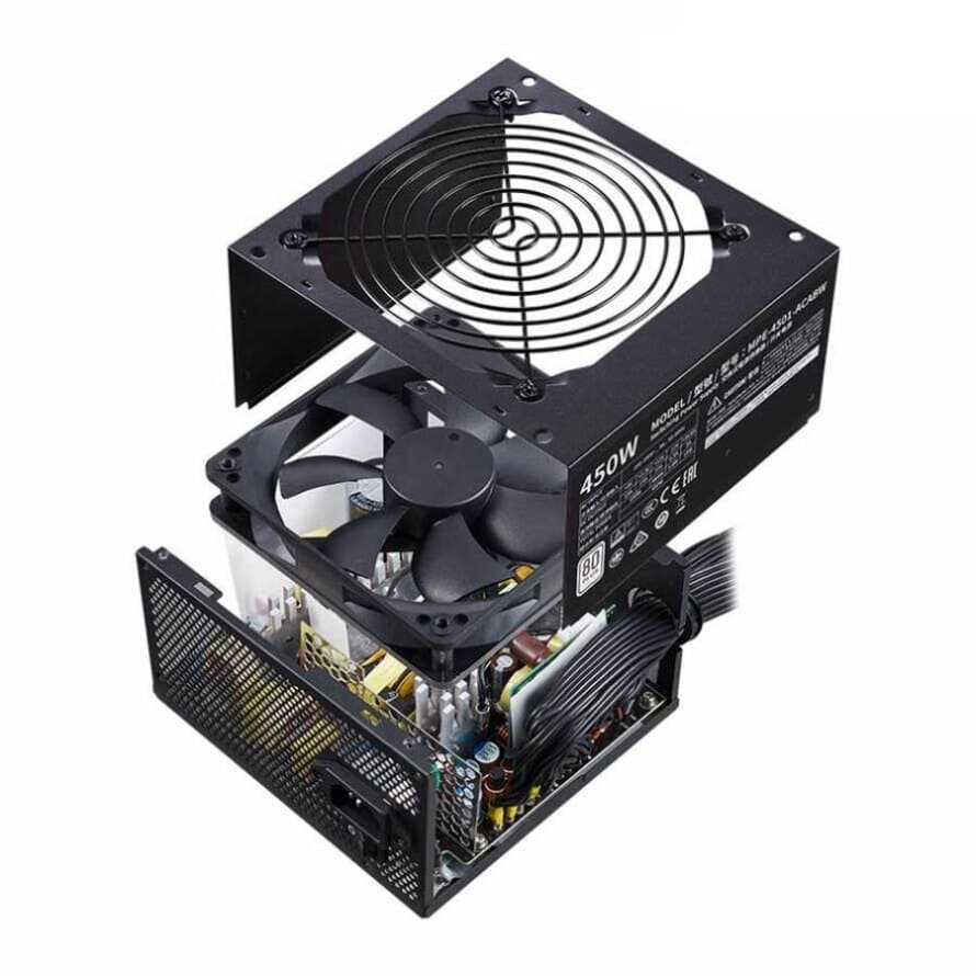 پاور کولر مستر MWE White 450W 80Plus Power Supply — تصویر ۳