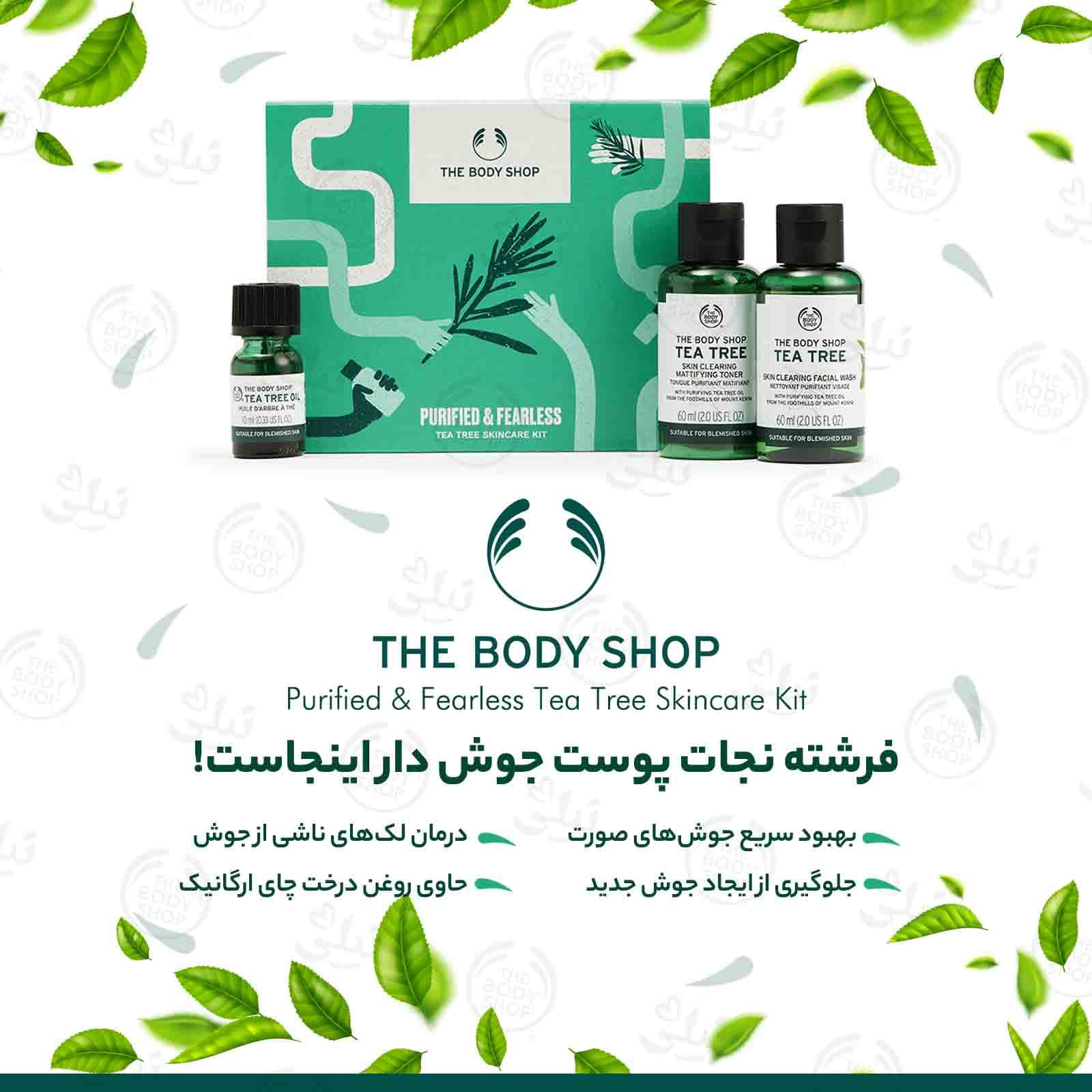 کیت روتین پوستی ضد جوش تی تری بادی شاپ — تصویر ۲