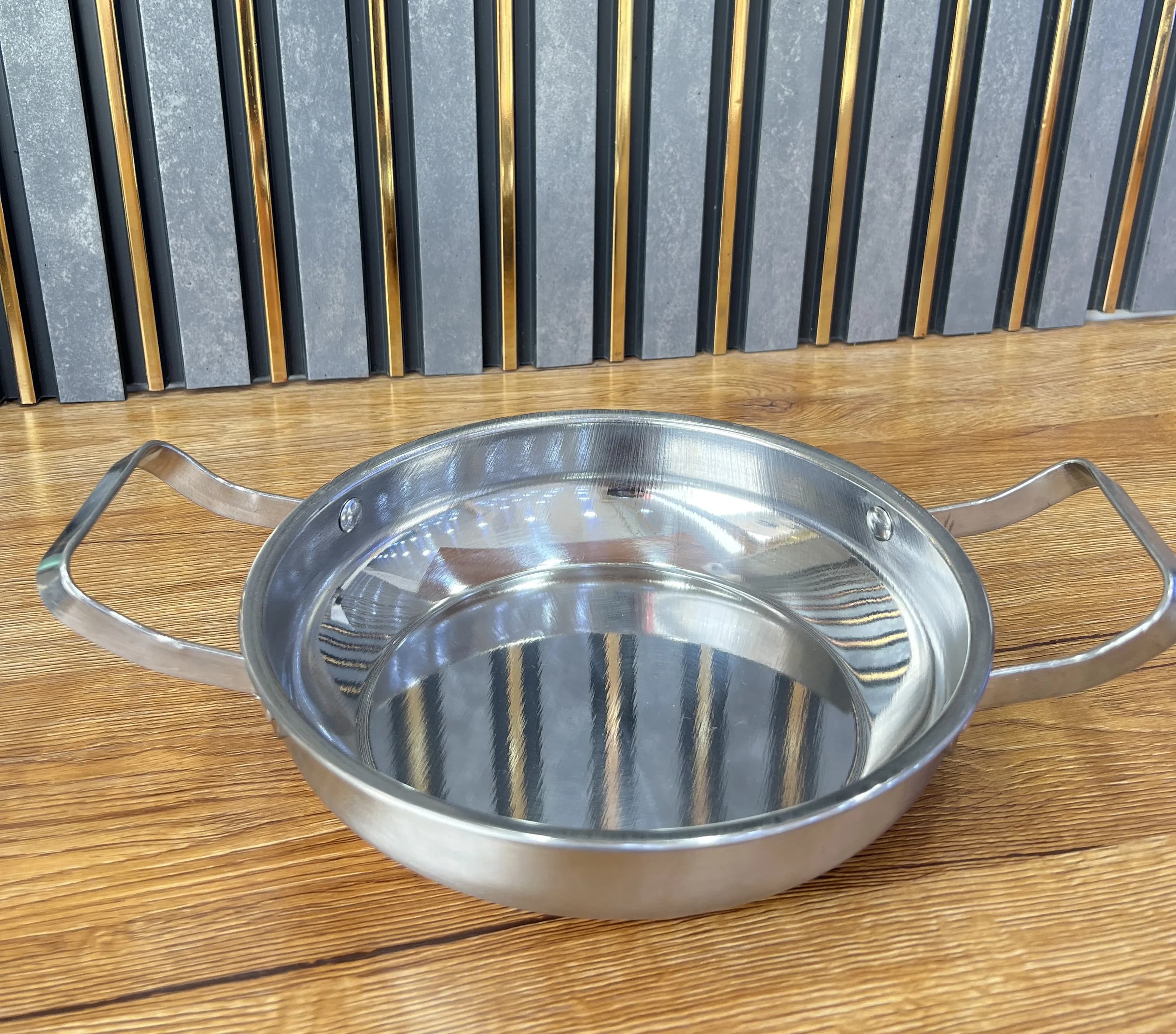 تابه دو دسته تمام استیل کد 76-0611 وارداتی (x) — تصویر ۲