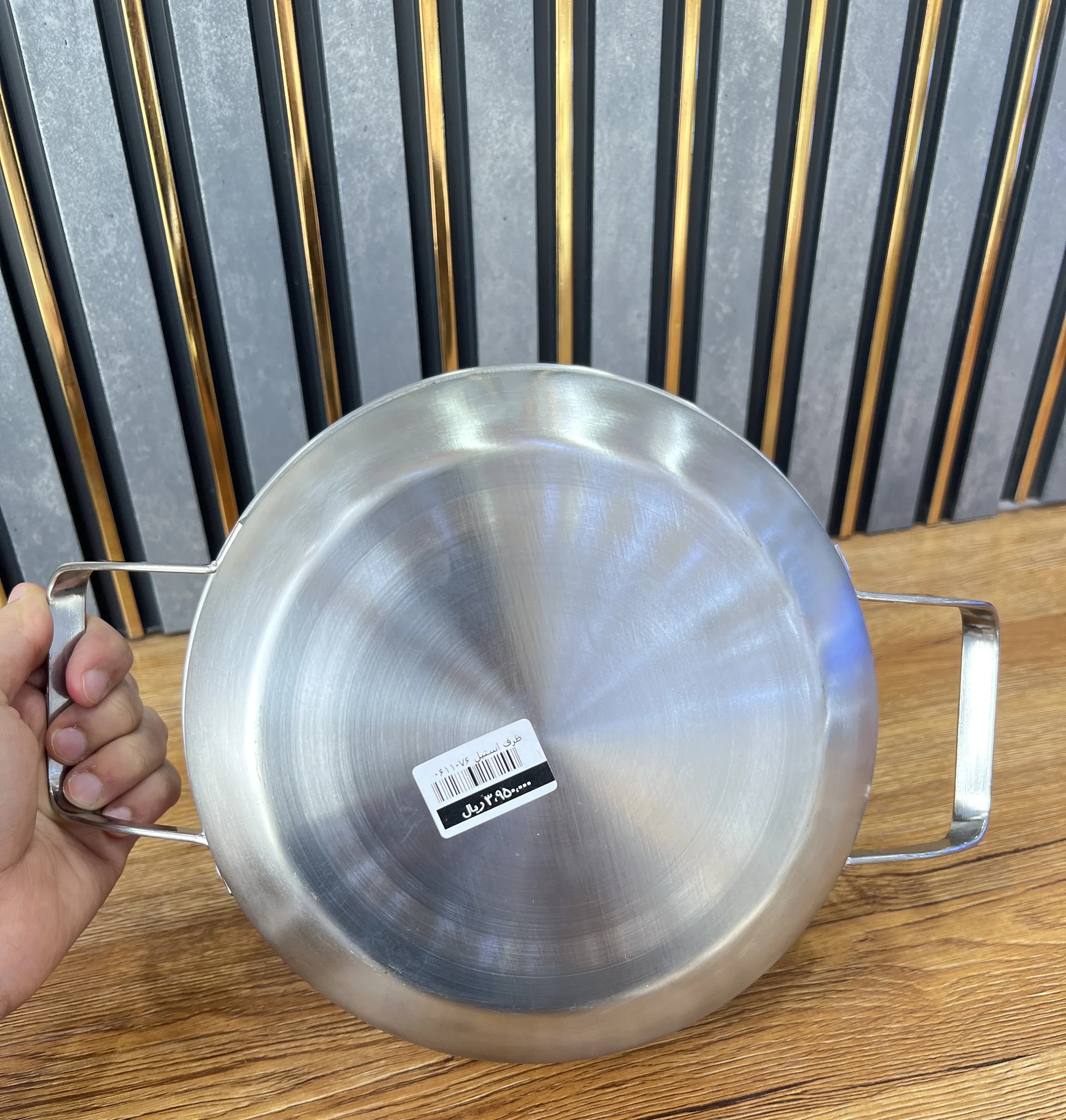 تابه دو دسته تمام استیل کد 76-0611 وارداتی (x) — تصویر ۳