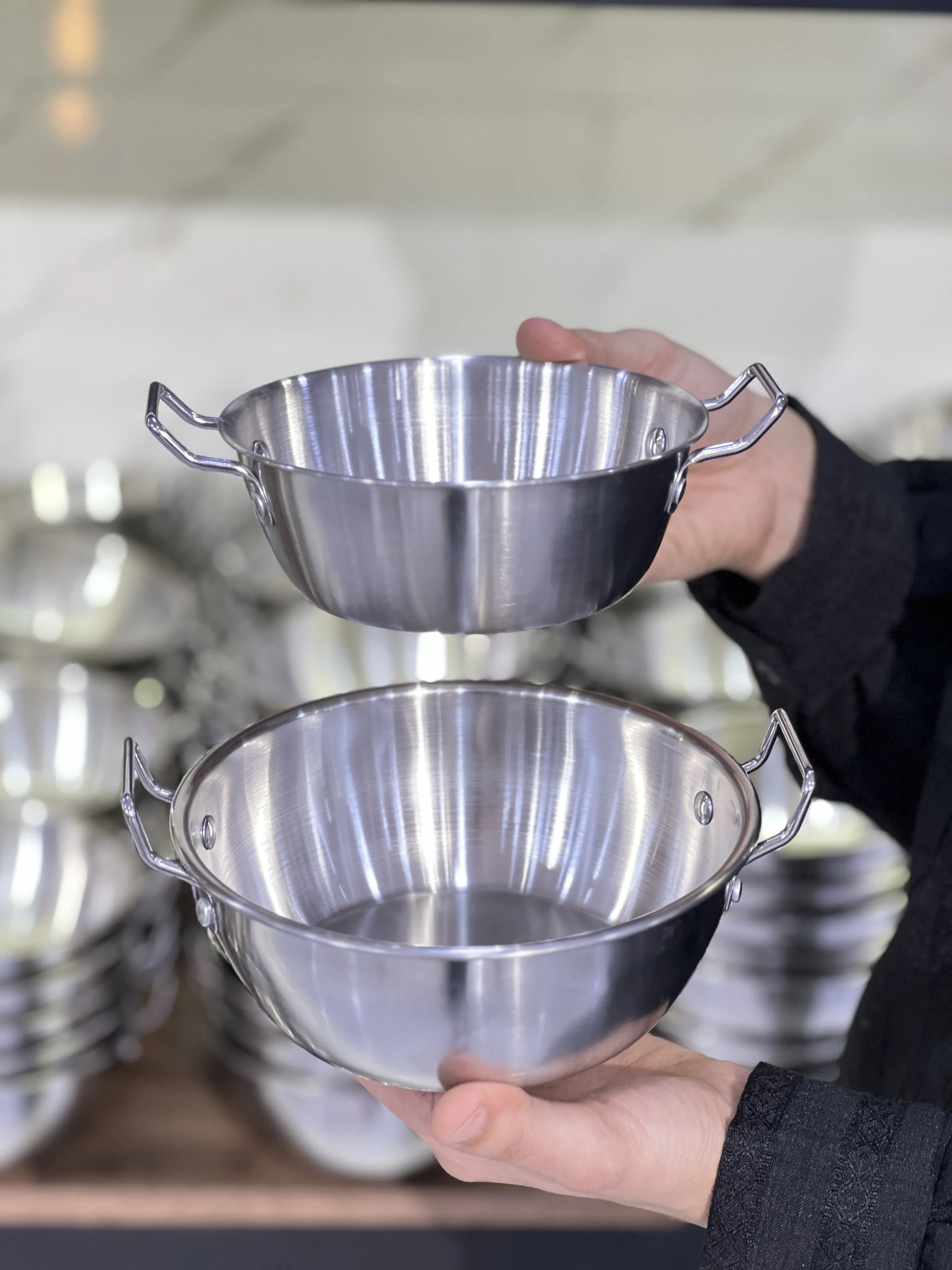 پیاله 2 دسته استیل کد 85-0611 وارداتی (x) — تصویر ۲