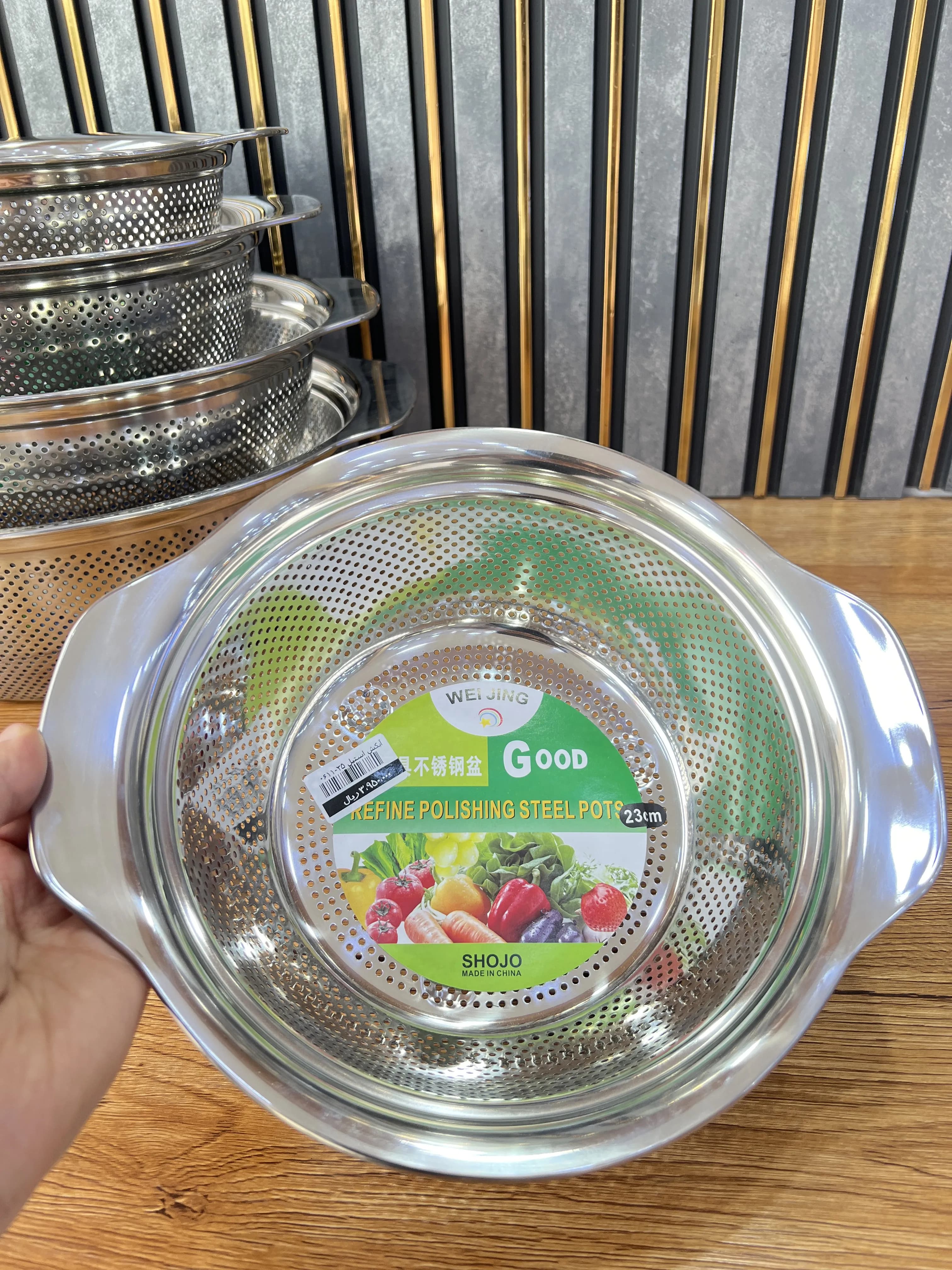 آبکش استیل کد 25-0611 وارداتی (x) — تصویر ۴