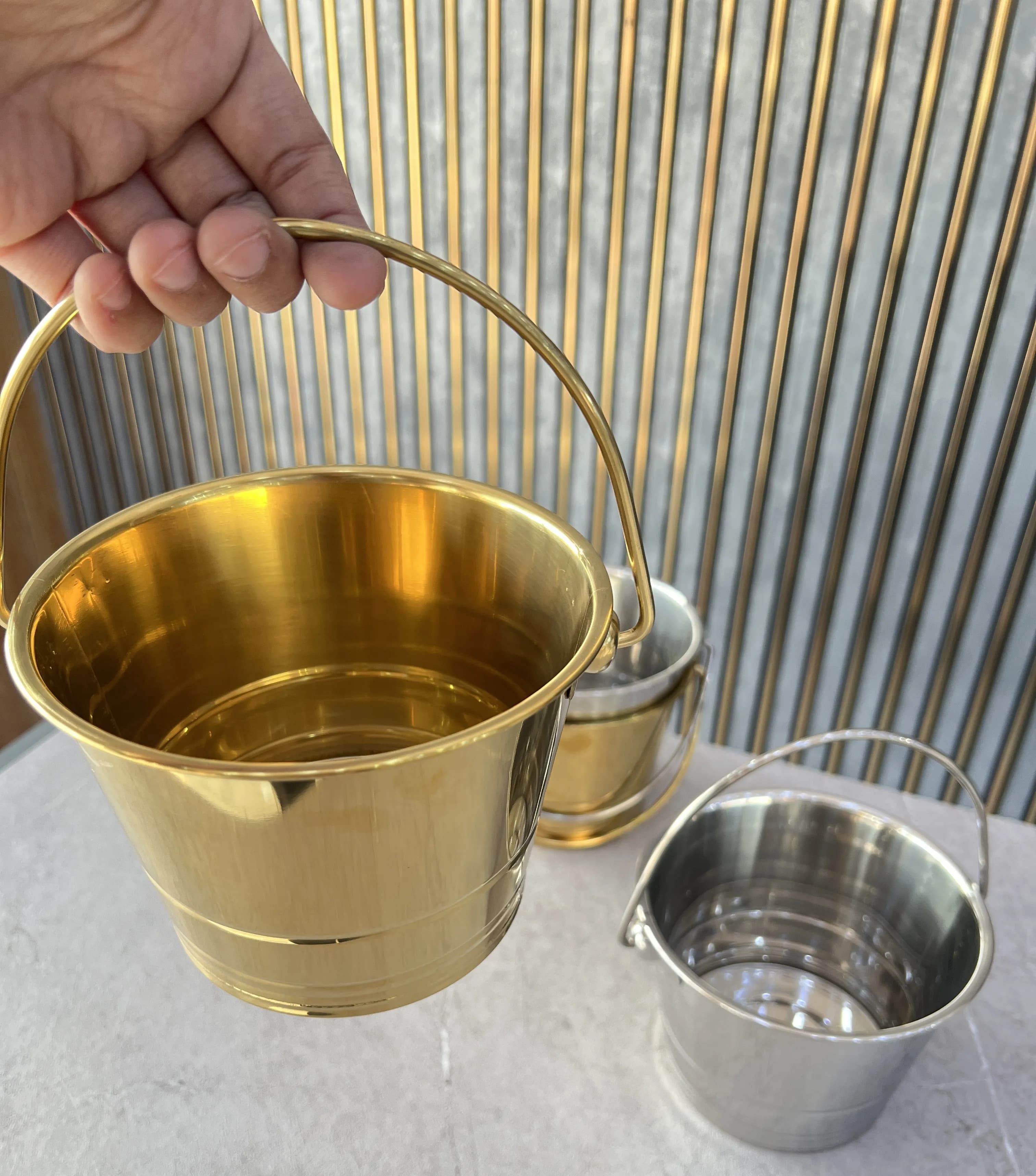 سطل استیل دسته دار کد 65-0611 وارداتی (x) — تصویر ۳