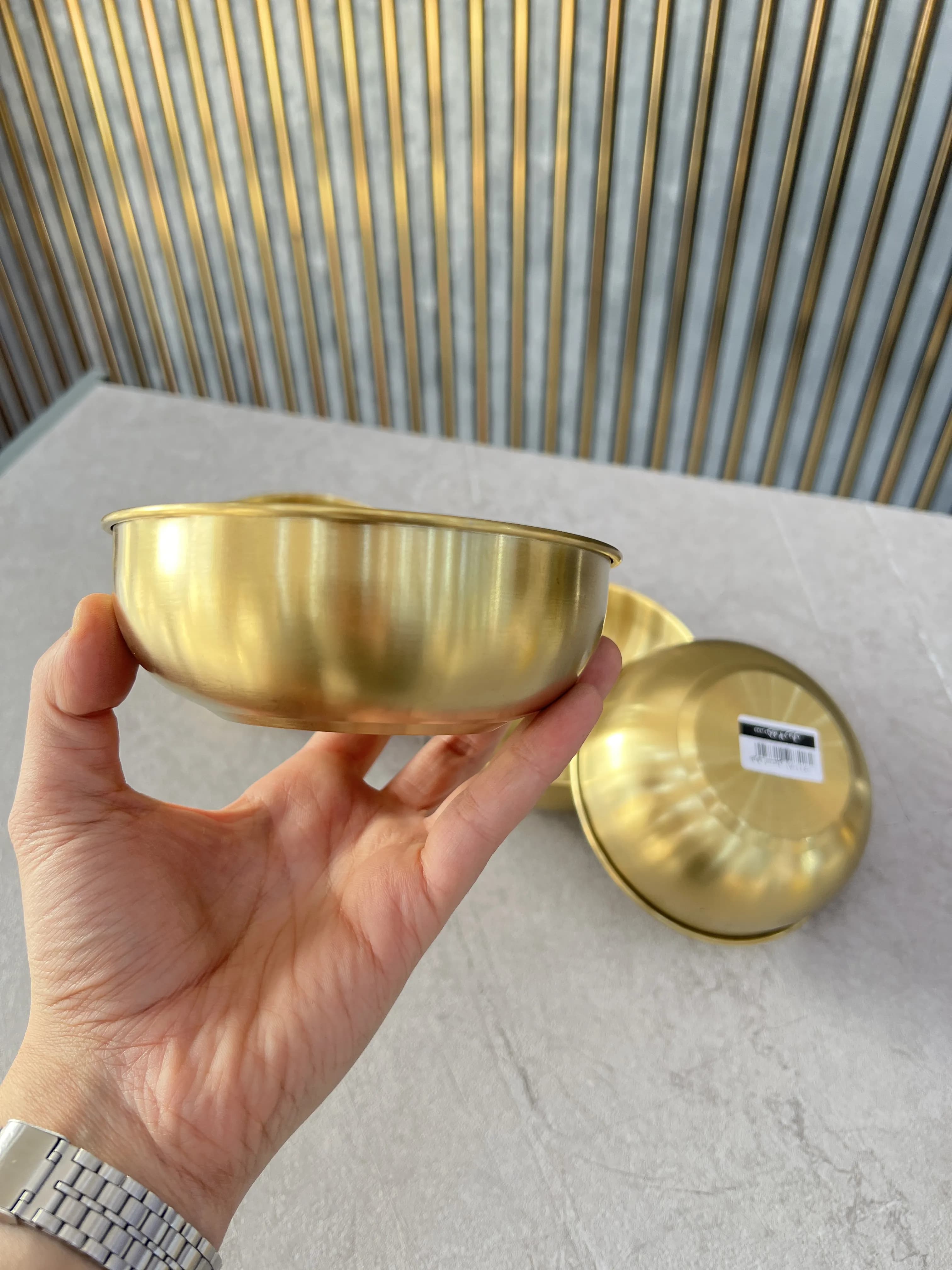 کاسه استیل طلایی 81-0611 وارداتی (x) — تصویر ۲