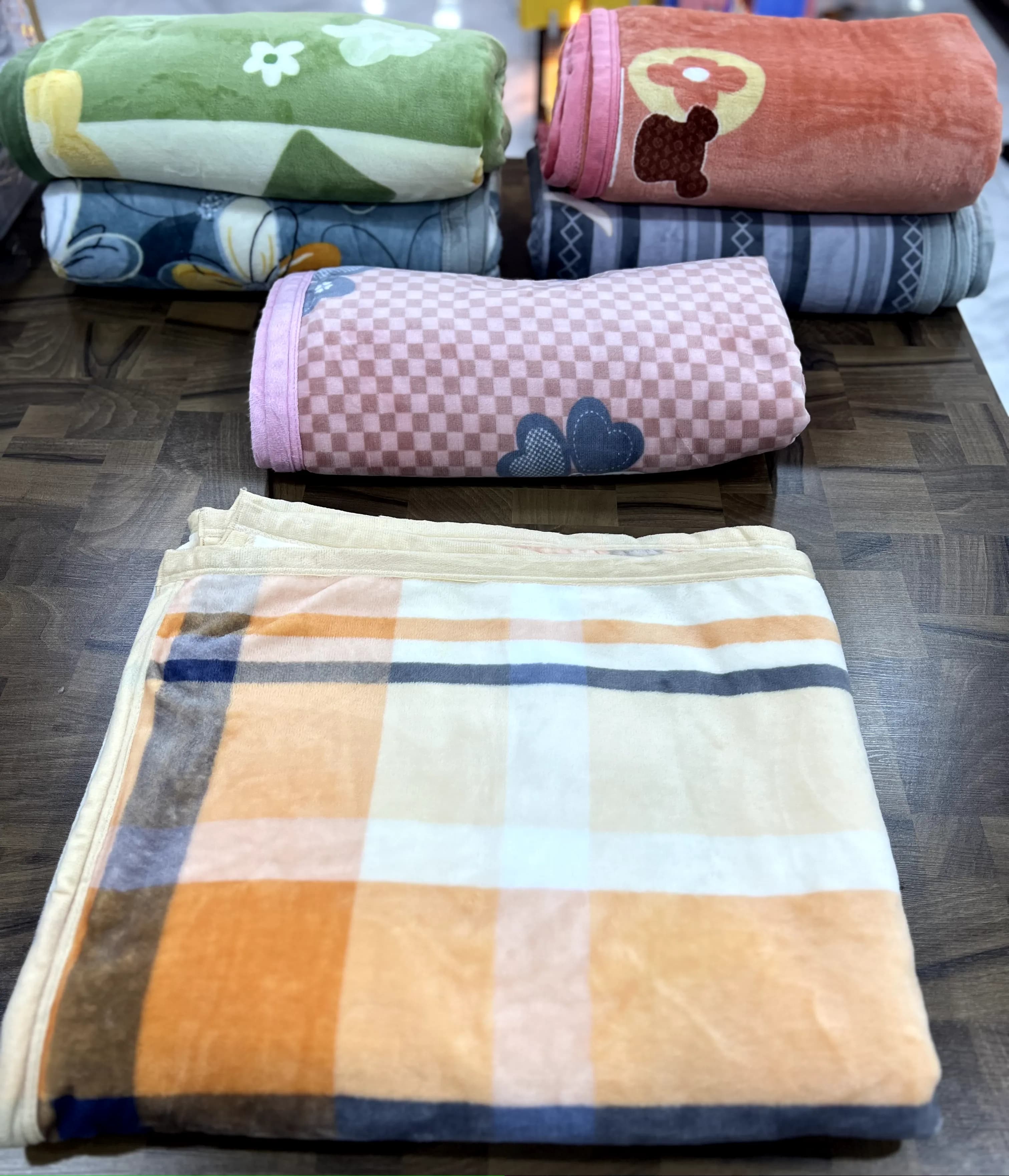 پتو مسافرتی دونفره رنگی 1521-3 وارداتی (x)