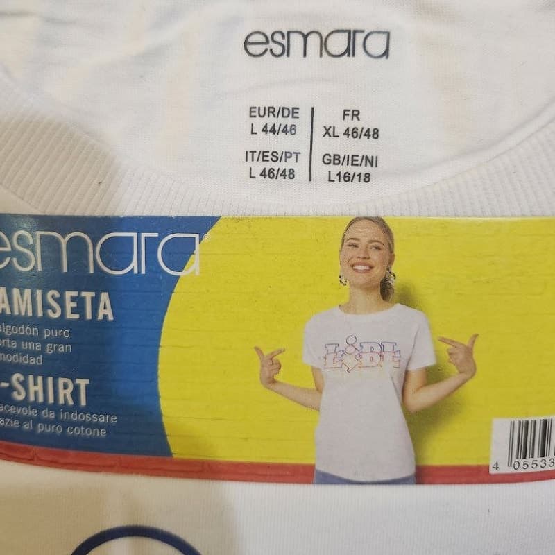 تیشرت زنانه نخی اسمارا سفید 368497 ESMARA — تصویر ۲