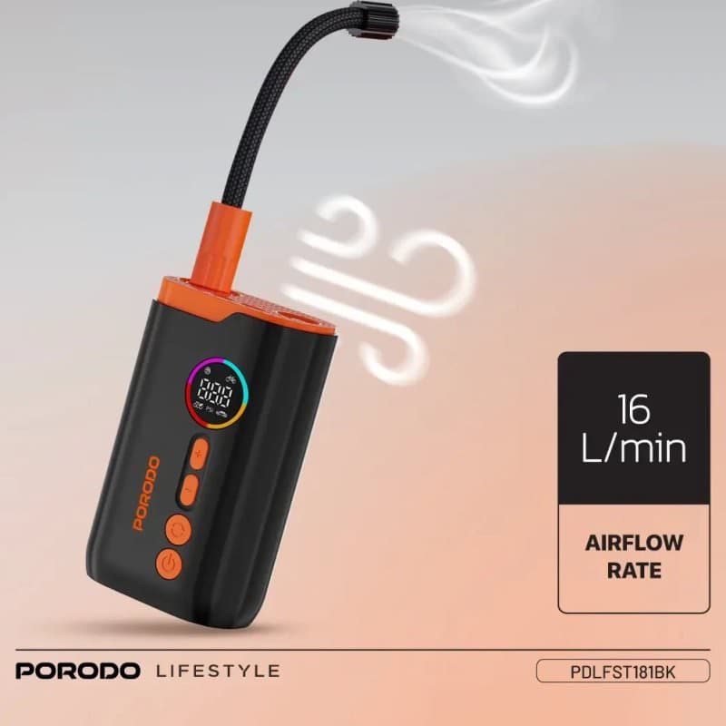 کمپرسور باد شارژی پورودو مدل Lifestyle با منبع تغذیه باتری کد B385 — تصویر ۲