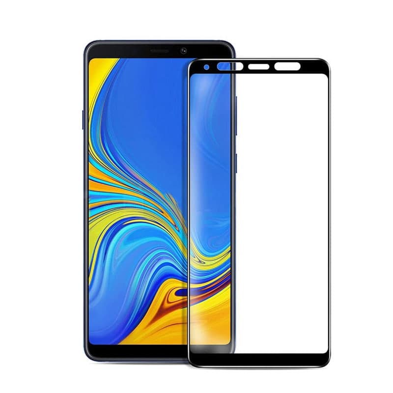 گلس گوشی سامسونگ A9 2018 محافظ صفحه نمایش شیشه ای ای 9 تمام چسب گلس سامسونگ آ Full Glue Glass Samsung Galaxy A9 2018 | A9 Star Pro | A9s — تصویر ۲