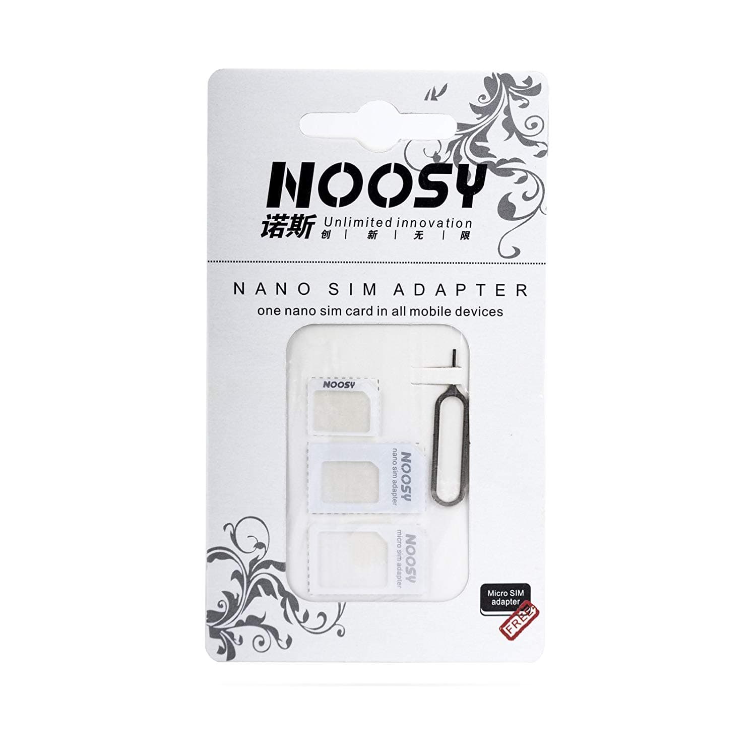 تبدیل سیم کارت های نانو و میکرو به سیم کارت های قدیمی بزرگ استاندارد مدل NOOSY SIM CARD ADAPTER