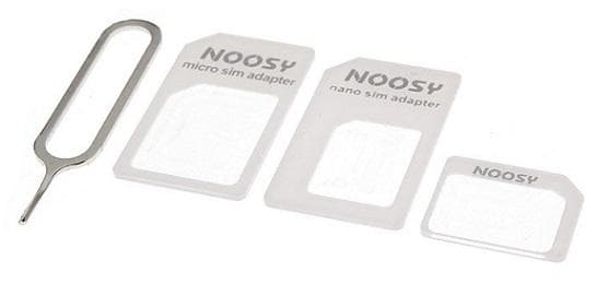 تبدیل سیم کارت های نانو و میکرو به سیم کارت های قدیمی بزرگ استاندارد مدل NOOSY SIM CARD ADAPTER — تصویر ۴