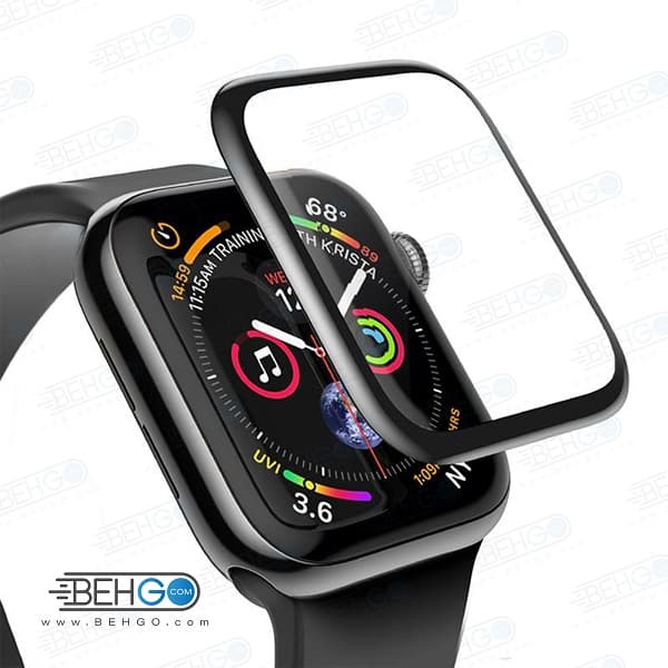 گلس اپل واچ 38mm پنج بعدی 5D تمام چسب یا محافظ صفحه نمایش اپل واچ شیشه ای apple watch 5D screen Glass Protector for Apple watch 38mm — تصویر ۳