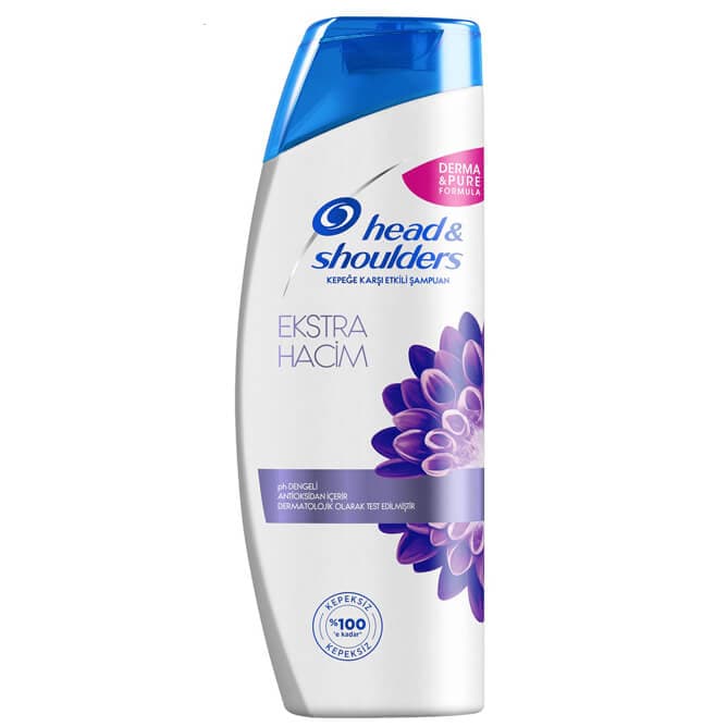 شامپو ضد شوره و حجم دهنده هد اند شولدرز گل بنفش head & shoulders حجم 350 میلی لیتر — تصویر ۲