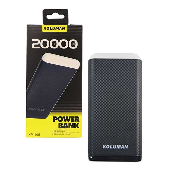 شارژر همراه کلومن مدل KP-105 ظرفیت 20000 میلی آمپر ساعت KOLUMAN KP-105 20000mAh PowerBank — تصویر ۲