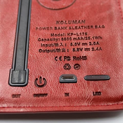 پاور بانک کیفی شارژر همراه کلومن مدل KP-L175 ظرفیت 6800 میلی آمپر ساعت KOLUMAN KP-L175 Powerbank 3 in 1 6800mah — تصویر ۳