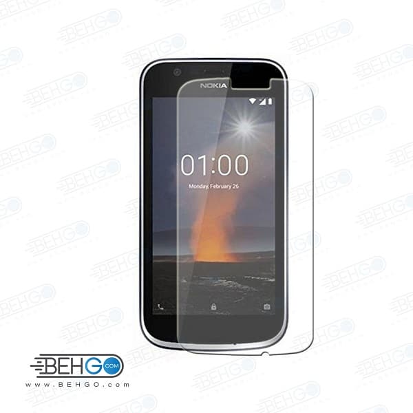 گلس نوکیا 1 بی رنگ و شفاف Nokia 1 نوکیا یک محافظ صفحه نمایش شیشه ای Glass Screen Protector Nokia 1