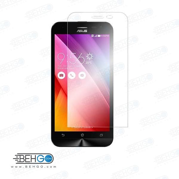 گلس ایسوس زنفون2 لیزر بی رنگ و شفاف asus zenfone 2 laser یا ,زنفون 2 لیزر asus محافظ صفحه نمایش شیشه ای Glass Screen Protector Asus Zenfone 2 Laser