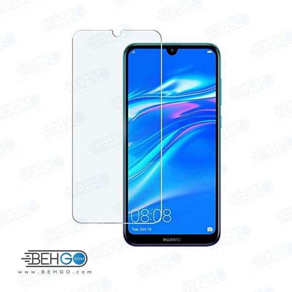 گلس y7 2019 بی رنگ و شفاف هواوی وای 7 2019 یا ,y7 2019 محافظ صفحه نمایش شیشه ای Glass Screen Protector huawei y7 prime 2019