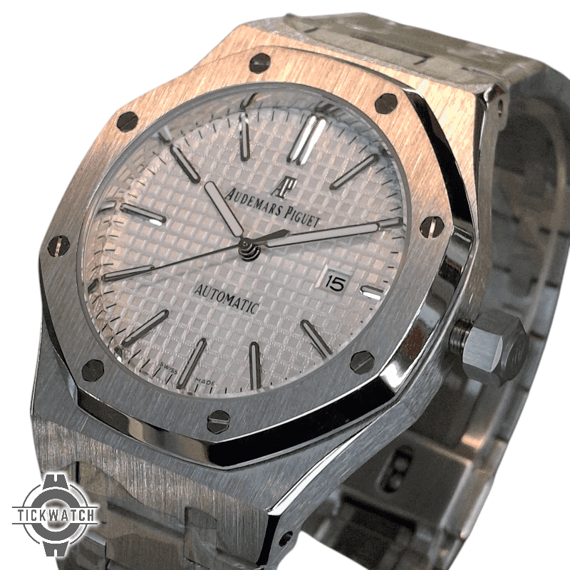 ساعت ای پی (AP)مردانه سیلور صفحه سفید Audemars Piguet — تصویر ۳