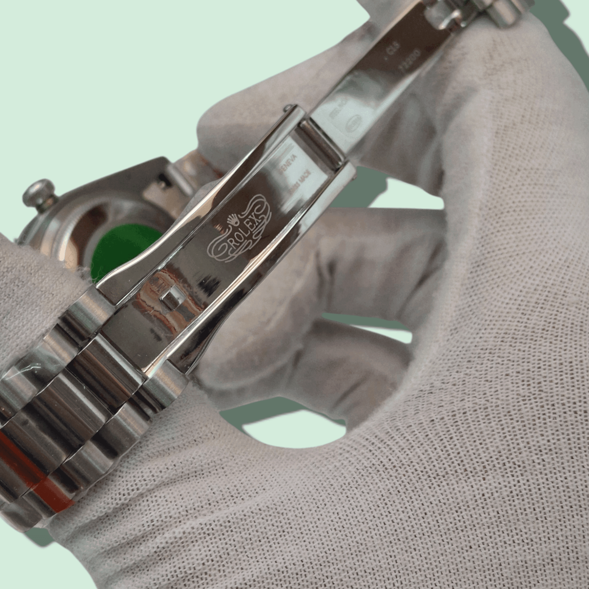 ساعت ست مردانه و زنانه رولکس پرپچوال سیلور صفحه مشکی 01463 Rolex Oyster Perpetual — تصویر ۴