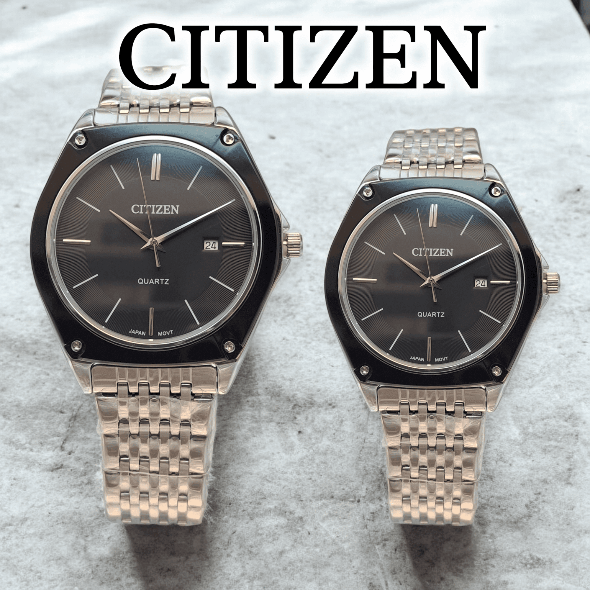ساعت ست سیتیزن اصلی ژاپنی صفحه سورمه ایCITIZEN 1170L