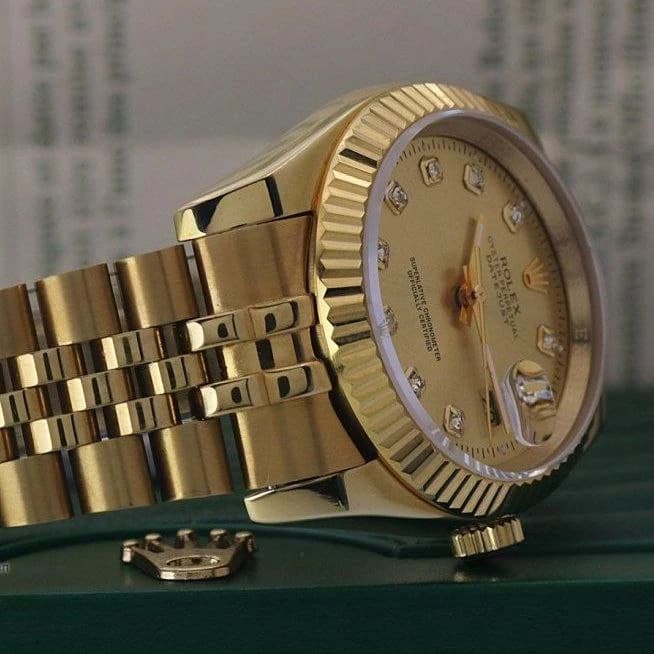 ساعت ست رولکس مدل دی جاست گلد صفحه طلایی ROLEX Date-Just — تصویر ۲