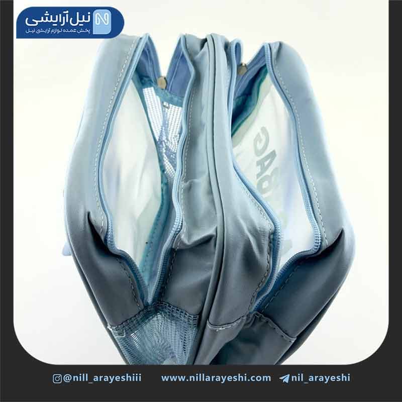 کیف آرایشی سایز متوسط واش بگ دو زیپی ( مستطیلی ) — تصویر ۴