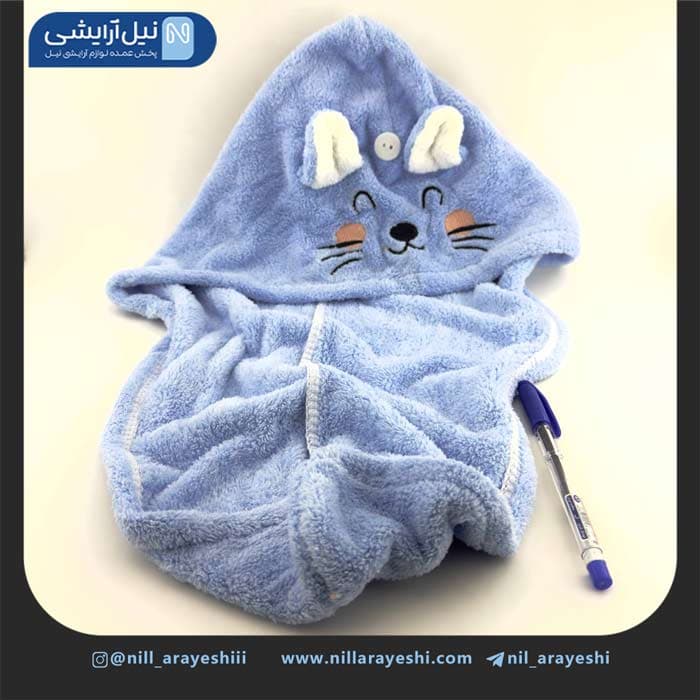 کلاه حمام حوله ای گوش دار — تصویر ۲