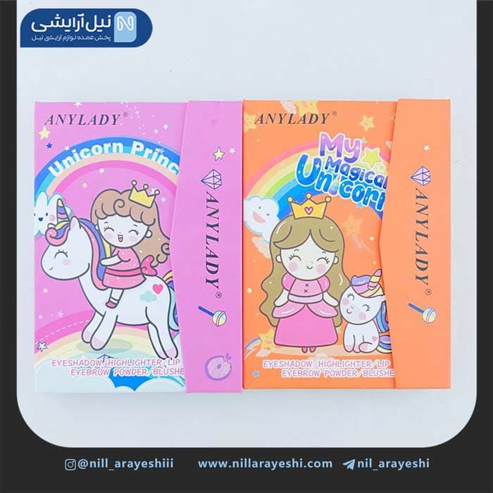 سایه کیفی آنی لیدی طرح یونیکورن و پرنسس کد 8624R — تصویر ۳