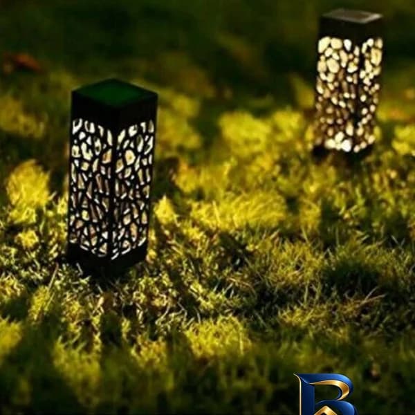 چراغ خورشیدی باغی مدل مکعب — تصویر ۵