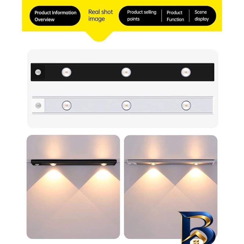 چراغ ال ای دی مدل زیر کابینتی ۴۰۰mm کد L۱۶۰۲ اصل — تصویر ۷