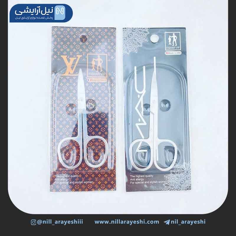 قیچی ابرو سر تیز مارک دار ( نقره ای ) — تصویر ۲